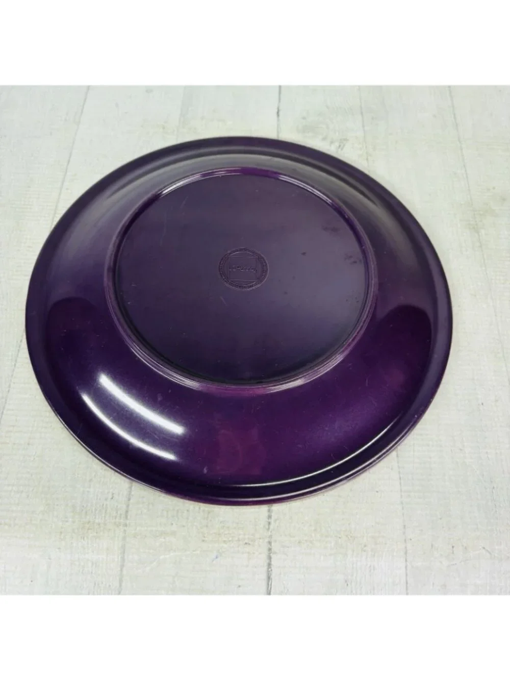 JC Penny Home Collection FRUIT MULTI Purple Melamine Round Dinner Plates Set 4